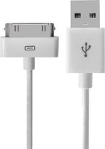 USB-gegevenskabel voor nieuwe iPad (iPad 3) / iPad 2 / iPad, iPhone 4 & 4S, iPhone 3GS / 3G, iPod touch, lengte: 1 m (origineel) (wit)