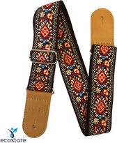 P&P® - Professionele Verstelbare Stevige Gitaarband - P&P® -P&P Gitaarbanden - Guitar strap Band - Luxe Gitaarriem - Gitaar Riem - Bas Elektrische Akoestische Klassieke Gitaar - Verstelbaar - 100% Katoen  - kleurrijk motief