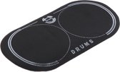 Dubbele bass drum bescherming Zwart - Patch Voor Drum Set Kit - Onderdelen 12.8X6.5Cm Drumheads Kick Pad Percussie Accessoires