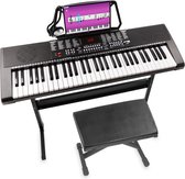 Keyboard piano - MAX KB4 keyboard muziekinstrument met standaard, bankje, koptelefoon en meer