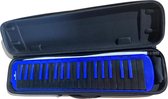 Melodica met 37 toetsen en koperen binnenplaat - blaaspiano - zwart en donker blauw