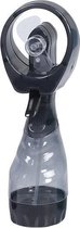 1x Stuks waterspray ventilatoren zwart 28 cm - Zomer ventilator met waterverstuiver voor extra verkoeling