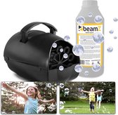 Bellenblaasmachine - BeamZ B100 - Draagbare mobiele bellenblaasmachine incl. 1 liter bellenblaasvloeistof - Compleet startpakket!