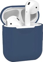 Hoes voor Apple AirPods Hoesje Siliconen Case Cover - Blauw Grijs