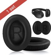 VoordeelShop Lederen Oorkussens voor Bose QuietComfort 35, QC35II/QC35/QC25/QC2/QC15/Soundtrue/Soundlink Around-Ear II AE2 - Earpads - Vervangende Kussens Voor Hoofdtelefoon - Koptelefoon Oorkussens - Zwart