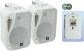 E-Audio B417 5,25" 3-weg miniluidsprekers met ophangbeugel (4 Ohm 160 W) - Set van 2 - Wit