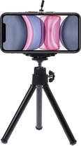 Mini Statief Smartphone Tripod Camera Telefoon Houder - Zwart