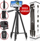 Studio me - Universeel Tablet - Smartphone Statief - 130cm - Standaard - Telefoon houder - Tripod - Stevig Design - Bluetooth- afstandsbediening - Gopro hero 10 - Gopro accessoires - Action camera - Cadeau voor hem - vakantie