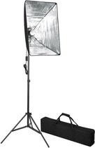 Studiolamp inclusief softbox - Zwart - Aluminium - 230cm hoog