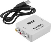 Heble TULP naar HDMI adapter - AV naar HDMI converter- Wit