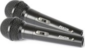 Karaoke microfoon - Fenton DM100 - Set van twee karaoke microfoons - Ook geschikt voor de DJ!- Zwart