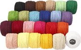 Mercerised katoengaren - Assortiment, kleuren assorti, 24x20 gr