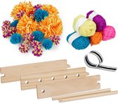 relaxdays pompom maker set - pom pom maker - pompons maken - pom pon gereedschap