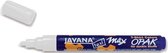 Witte textiel stift - Javana Texi Max - 2-4 mm kogelpunt