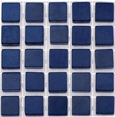 119x stuks mozaieken maken steentjes/tegels kleur donkerblauw met formaat 5 x 5 x 2 mm