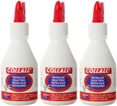 3x Textiellijm - Collall - Totaal 300ml - Met handige Spateldop