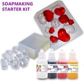 Zeep pakket "Amour"| 500 gr zeepbasis + 3X10 ml kleurstof + 1X10 ml geurolie + 1 vorm |Zelf zeep maken - DIY Soap set - Do It Yourself - Zeepjes maken met kinderen - Zeep maken pakket - Handzeep - Zeep Gieten