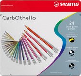 STABILO CarbOthello - Kalkpastel Kleurpotloden - Metalen Etui Met 24 Kleuren