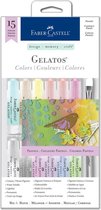 Faber-Castell - Design Memory Craft Gelatos Kit - Pastels - 15stuks