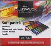 Van Bleiswijck pastelkrijt- Krijt pastels - Pastelkrijt voor kunstenaars - 24 kleuren Uitdeelcadeautjes