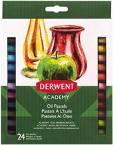 Derwent Academy Oliekrijt - Geassorteerde Kleuren - Set van 24 Olie Pastelkrijt