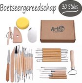 Klei Gereedschap Pottenbakken Boetseren Boetseer Set - Beeldhouwen voor Kind/Kinderen/Volwassenen - Voor Beginners - Boetseergereedschap - Met Boetseerspatel - Spatels/Mes/Mesjes/Mirettes - Keramiek/Polymeer/Boetseerklei - Modelleer – Kleigereedschap