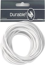 Durable waxkoord, 2mm wit, 5 meter