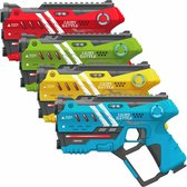 Light Battle Anti-Cheat Laser Game Set - Rood/Blauw/Geel/Groen - 4 Laserguns