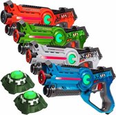 Light Battle Active Lasergame set - Oranje/Blauw/Wit - 4 Laserguns + 2 Laser Game Targets