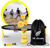 VE Goods - Roundnet - Roundball - Inclusief Opbergtas en Pomp - Zwart/Geel - 3 Ballen - Buitenspel - Buitenspelen - Metaball - Buitenspellen Kinderen/Volwassenen