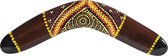 Australian Treasures houten boemerang 30cm - bruin - boomerang voor kinderen