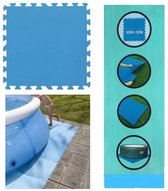 Zwembad tegels - Set van 8 stuks - Bodem bescherming - Ondertegels - Ondervloer - Ondergrond - Foam tegels - Matten - Puzzelmat voor zwembad  - zwembadtegels - 50x50 / 2m2 |