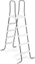 Intex Zwembadladder 132 Cm Staal Grijs/wit