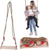 Tuinschommel voor kinderen / kinderschommel 40 x 16 cm - Speelgoedschommel met touwen - MAX 100kg - Afmeting schommel 40 x 16cm