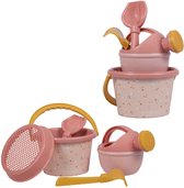 Little Dutch Strandset - Zandspeelset - Gieter Schep en Hark - Flowers and butterflies - Vanaf 1 jaar