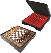 Schaakbord met houten schaakstukken - Schaakspel - Schaakset - Schaken - Chess - 40 x 40 cm