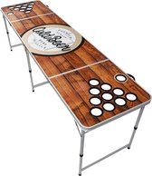 BeerCup Backspin Beer Pong tafelset  - Beerpongtafel 244 x 76 x 61 cm - Inklapbaar - Handvaten - Hout