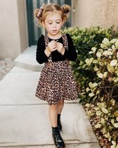 Little koekies - Panter rokje met bretels 80 - babyfashion - leopard - panterprint - baby panter - hippe baby - girl - meisje