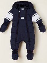 HUGO BOSS - BOSS All In One gewatteerd babypak - Blauw/ Wit - Maat 56