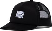 Herschel Baby Whaler Mesh 6-18 Months - Black Classic Logo | | Snapback pet voor kids tot 18 maand - met mesh ventilatiepanelen.