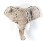 Wild&Soft- Wanddecoratie dierenkop pluche olifant George