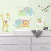 Muurstickers Tribal Baby Animals