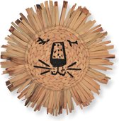 Rotan Leeuw - Groot - 56cm - Kinderkamer Wanddecoratie - Bali Lifestyle