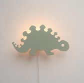 Arnhout Dino Lamp Groen kinderkamer Lief Leuk Wandlampje