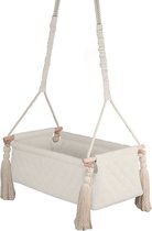 Hangwieg - Baby Schommelwieg Off-White - Newborn Baby Kribbe - Inclusief bevestigingsmaterialen