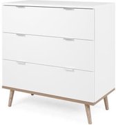 Ladekast 3 lades - Sonoma wit eiken decor - L 79.8 x D 40 x H 86.5 cm - GOTEBORG