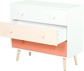 HOMCOM Kinderkamerkast met 3 lades kinderkast opbergruimte MDF 311-007