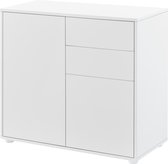 Commode Paarl druk en open 74x79x36 cm wit mat