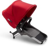 Bugaboo Donkey 3 Duo bekledingsset compleet - Aluminium - Gemȇleerd grjis/Rood