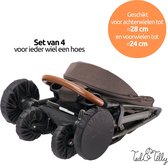 Ted&Tilly - Wielbescherming voor Kinderwagen wielen - beschermhoes voor wandelwagen wielen - 4 stuks verpakking